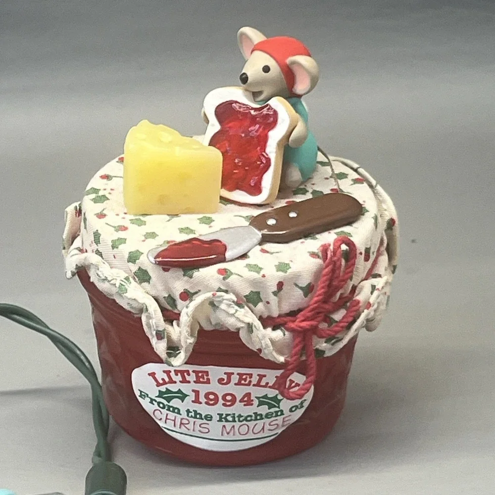 Hallmark Chris Mouse Lite Jelly 1994 Clip On Light Ornament Vintage 90s